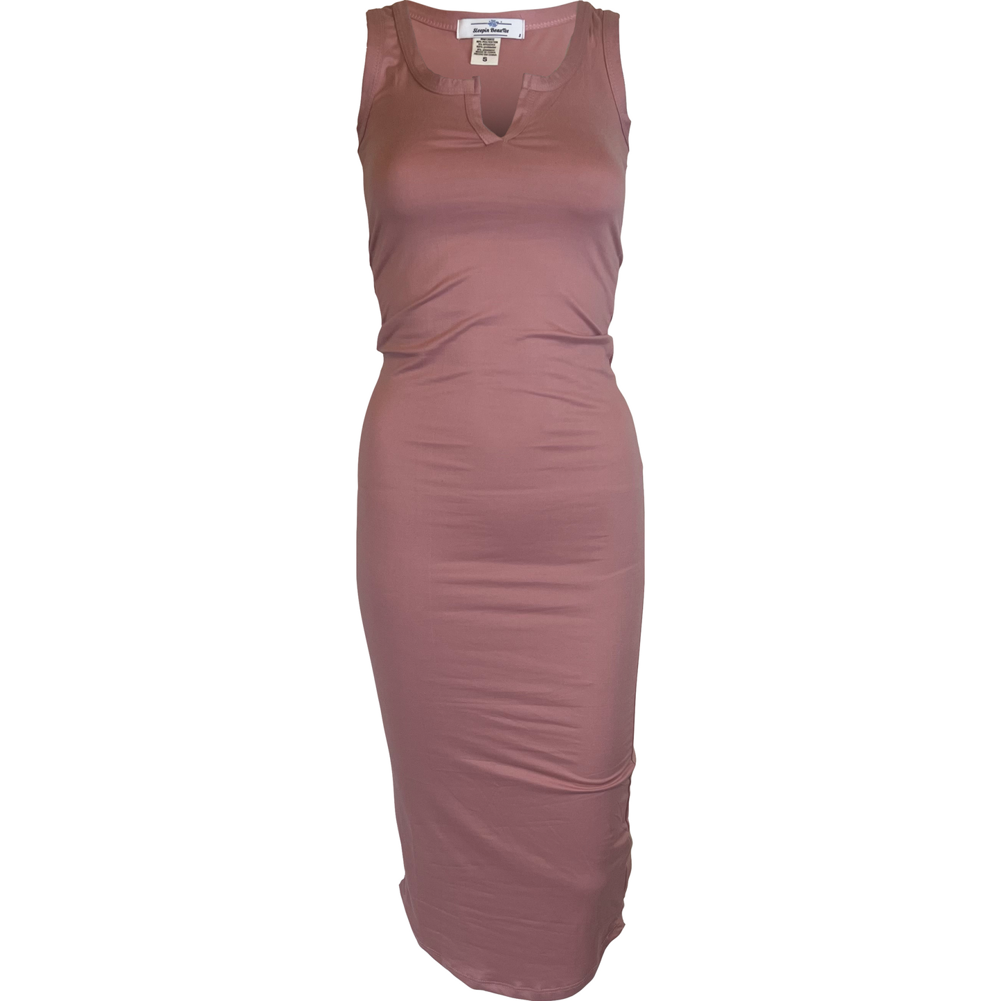 Slip Neck Midi Dress