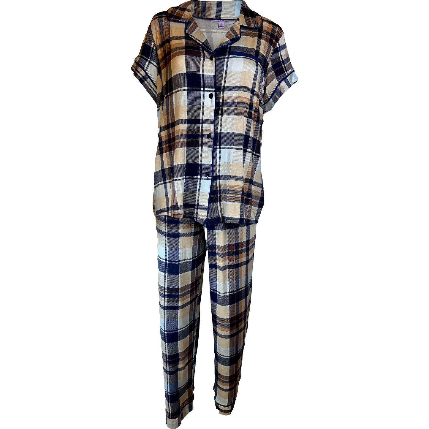 Plaid Pj Set